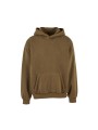BUILD YOUR BRAND STONEWASH HEAVY HOODIE warm khaki personnalisable