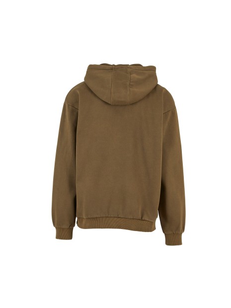BUILD YOUR BRAND STONEWASH HEAVY HOODIE warm khaki personnalisable