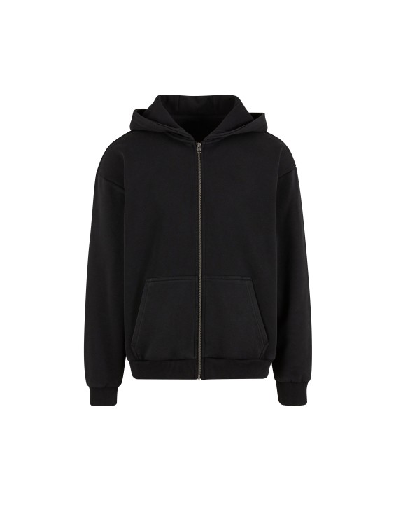 BUILD YOUR BRAND STONEWASH HEAVY ZIP HOODIE Sweatshirt personalisierbar