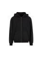 BUILD YOUR BRAND STONEWASH HEAVY ZIP HOODIE noir personnalisable