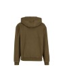 BUILD YOUR BRAND STONEWASH HEAVY ZIP HOODIE olive personnalisable