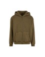 Sweater BUILD YOUR BRAND STONEWASH HEAVY ZIP HOODIE voor bedrukking &amp; borduring
