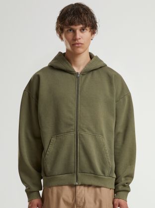 STONEWASH HEAVY ZIP HOODIE