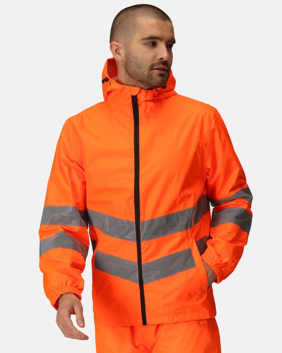 Veste personnalisable REGATTA HI-VIS PRO PACKAWAY JACKET