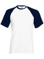 FOL T-shirt baseball Valueweight blanc/marine profond personnalisable