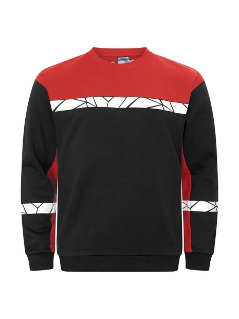 PROJOB 7101 PROGRESSION SWEAT COL ROND black / red personnalisable
