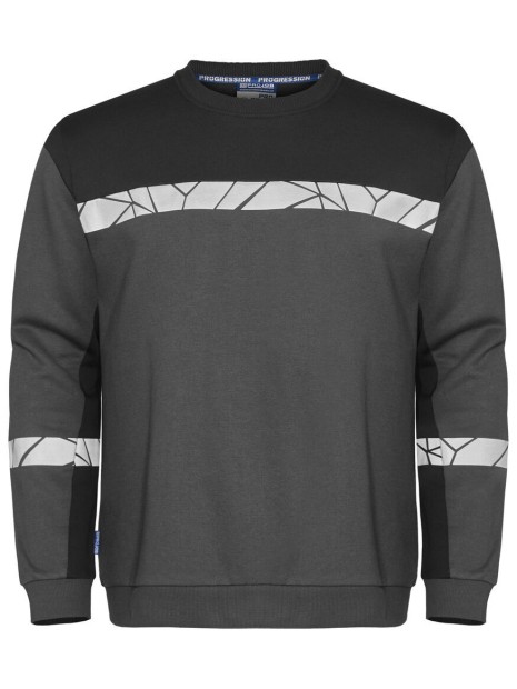 PROJOB 7101 PROGRESSION SWEAT COL ROND gris/noir personnalisable