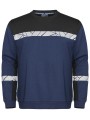 PROJOB 7101 PROGRESSION SWEAT COL ROND bleu marine/noir personnalisable
