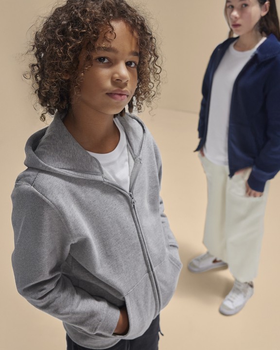 B&C ID.334 ZIP HOOD /KIDS Sweatshirt personalisierbar
