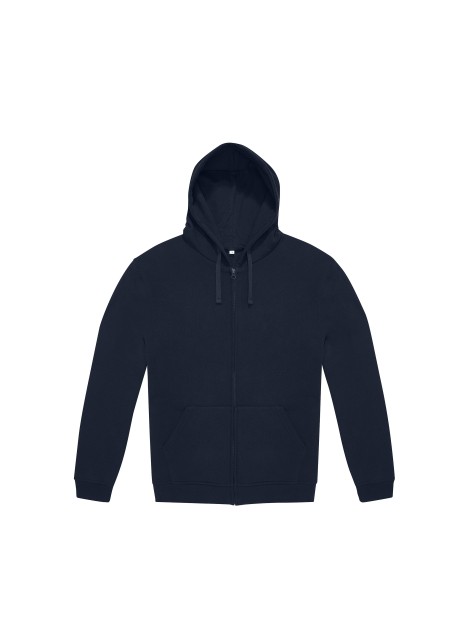 B&C ID.334 ZIP HOOD bleu marine personnalisable