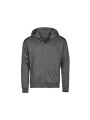 TEE JAYS URBAN HOODED FULL ZIP SWEATSHIRT powder grey personnalisable