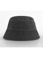 BEECHFIELD VINTAGE BUCKET HAT vintage noir personnalisable