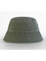 BEECHFIELD VINTAGE BUCKET HAT vintage olive personnalisable