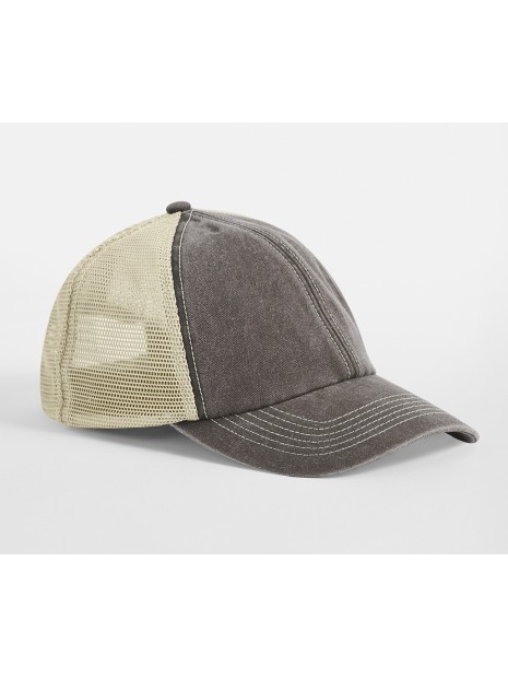 BEECHFIELD 6 PANEL VINTAGE TRUCKER vintage brown/stone personnalisable