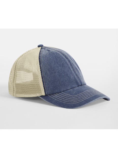 BEECHFIELD 6 Panel Vintage Trucker vintage denim/stone personnalisable