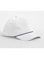 BEECHFIELD ROPE DETAIL 5 PANEL CAP blanc/bleu marine personnalisable