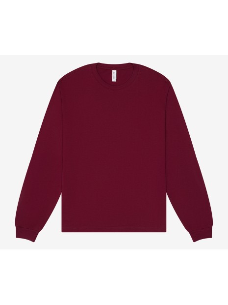 BELLA-CANVAS Unisex Heavy Boxy Long Sleeve Tee maroon personnalisable