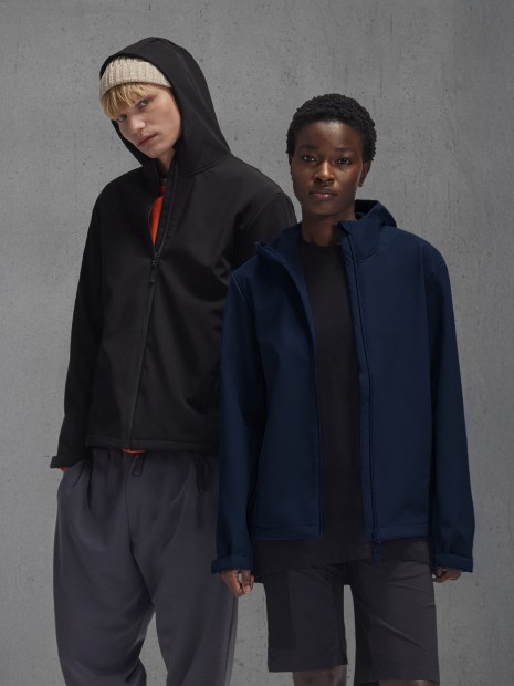 Softshells à personnaliser B&C Reset 3Lr Hooded Softshell 