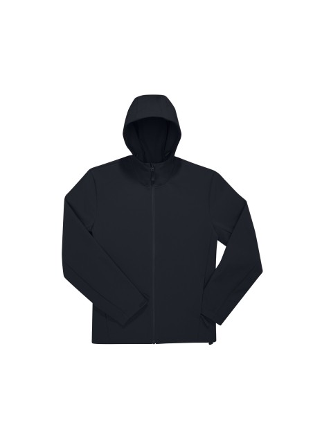 B&C Reset 3Lr Hooded Softshell bleu marine personnalisable