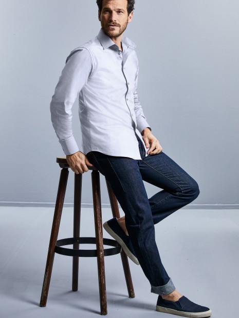 Chemises à personnaliser RUSSELL Chemise fittée homme manches longues 