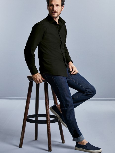 Chemises à personnaliser RUSSELL Chemise fittée homme manches longues 