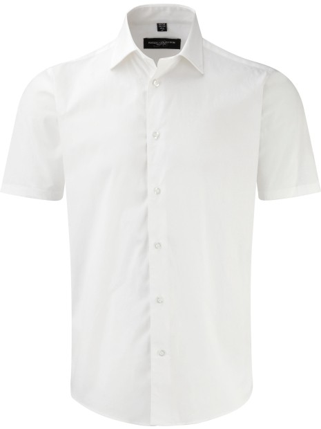 RUSSELL Chemise fittée homme manches courtes blanc personnalisable