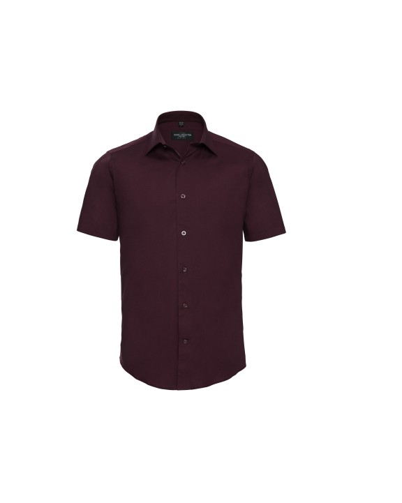 Hemd RUSSELL Men's Easy Care Fitted overhemd met korte mouwen voor bedrukking &amp; borduring