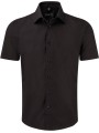 RUSSELL Chemise fittée homme manches courtes noir personnalisable