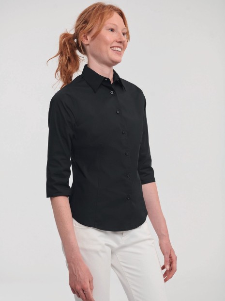 Chemises à personnaliser RUSSELL Chemise fittée femme manches 3/4 