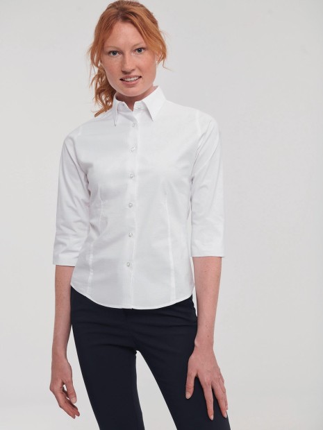 Chemises à personnaliser RUSSELL Chemise fittée femme manches 3/4 