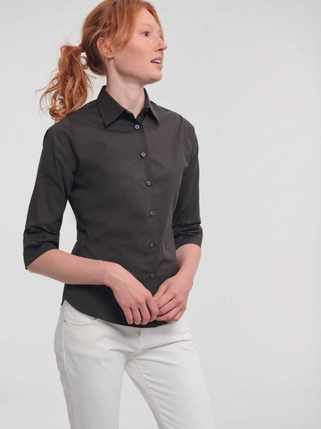 Chemises à personnaliser RUSSELL Chemise fittée femme manches 3/4 