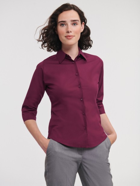 Chemises à personnaliser RUSSELL Chemise fittée femme manches 3/4 
