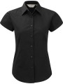 RUSSELL Chemise fittée femme manches courtes noir personnalisable