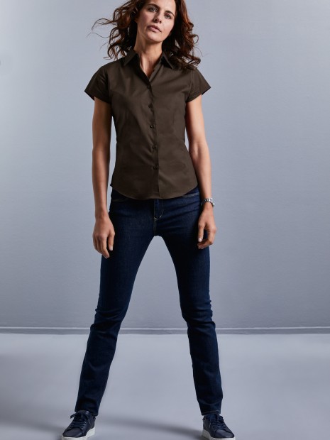 Chemises à personnaliser RUSSELL Chemise fittée femme manches courtes 