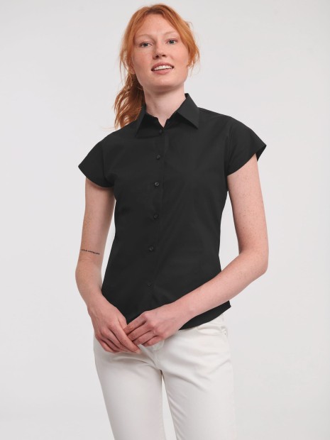 Chemises à personnaliser RUSSELL Chemise fittée femme manches courtes 