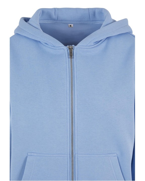 BUILD YOUR BRAND Ladies Fluffy Zip Hoody Sweatshirt personalisierbar