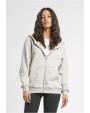 BUILD YOUR BRAND Ladies Fluffy Zip Hoody Sweatshirt personalisierbar