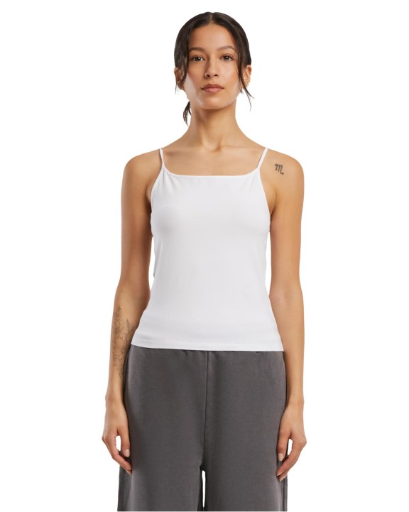 T-shirt personnalisable BUILD YOUR BRAND Ladies Stretch Jersey Short Slim Top