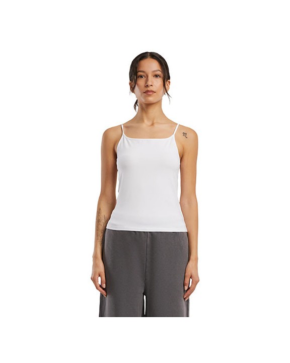 T-shirt BUILD YOUR BRAND Ladies Stretch Jersey Short Slim Top voor bedrukking &amp; borduring