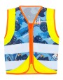 Fluohesje KORNTEX Children´s Safety Vest Action Vehicle Fun CO² Neutral voor bedrukking &amp; borduring