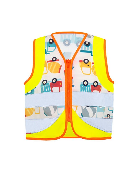 Gilet de sécurité personnalisable KORNTEX Children´s Safety Vest Action Vehicle Fun CO² Neutral
