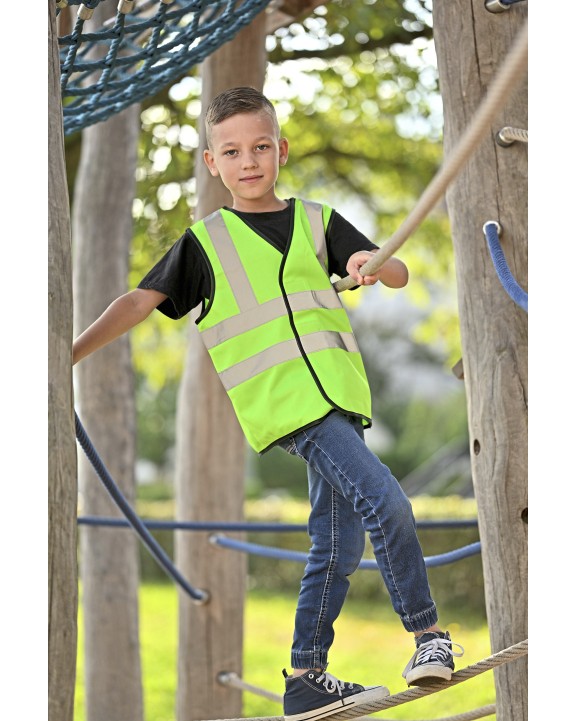 KORNTEX Childrens Safety Vest Esbjerg - 4 Reflective Stripes Warnweste personalisierbar