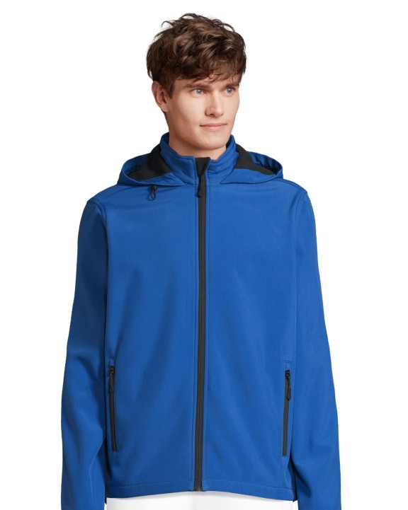 SOL'S Men´s Race Softshell Hooded Jacket Softshell personalisierbar