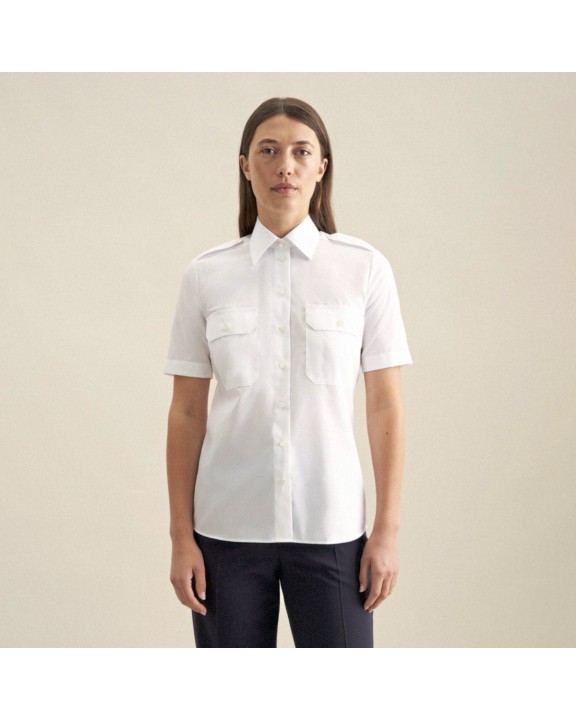 SEIDENSTICKER Women´s Pilot Blouse Regular Fit Shortsleeve Hemd personalisierbar