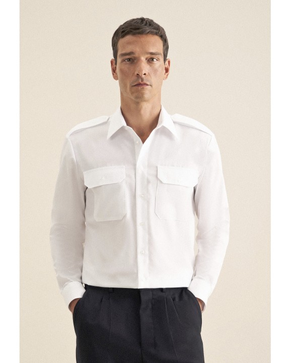 SEIDENSTICKER Men´s Pilot Shirt Regular Longsleeve Hemd personalisierbar