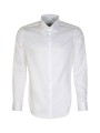 SEIDENSTICKER Men´s Shirt Shaped Fit Fine Twill Longsleeve blanc personnalisable