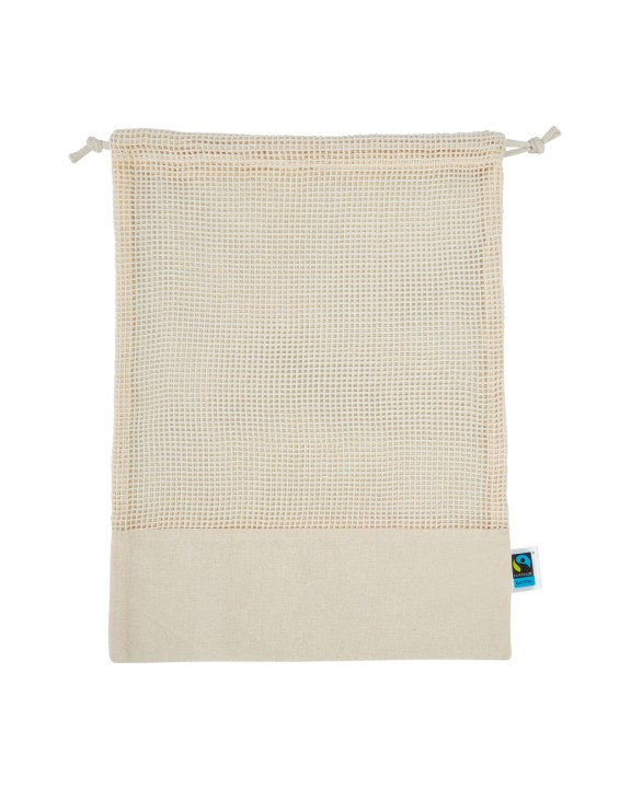 PRINTWEAR Fairtrade Cotton Mesh Bag Tasche personalisierbar