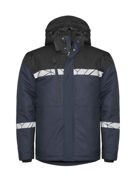 PROJOB 7413 PROGRESSION SOFTSHELL DOUBLEE bleu marine/noir personnalisable