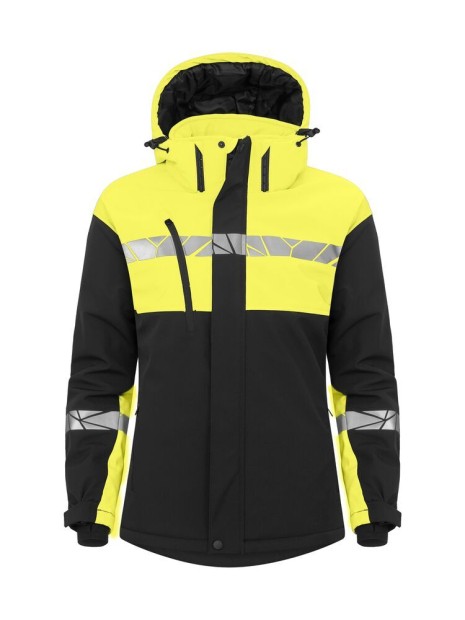 PROJOB 7418 PROGRESSION SOFTSHELL DOUBLEE FEMME noir/jaune personnalisable