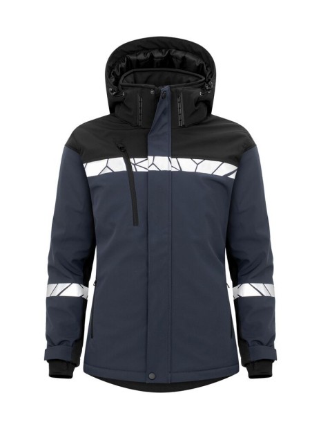 PROJOB 7418 PROGRESSION SOFTSHELL DOUBLEE FEMME bleu marine/noir personnalisable